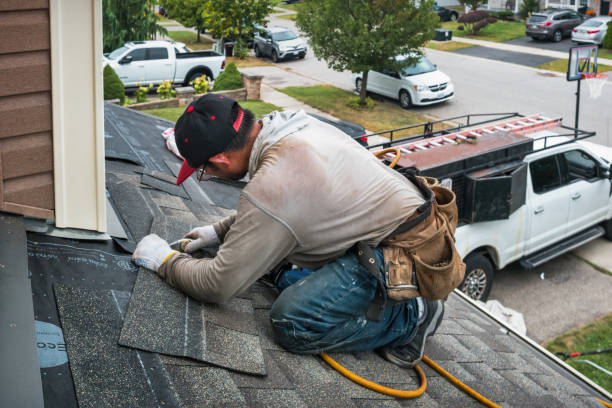 Professional Gutter Repair And Installation technician working in Hamlin, IA